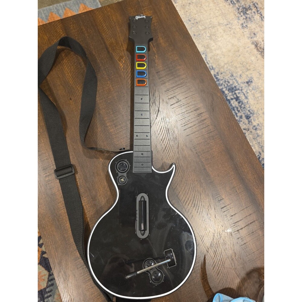 Guitar Hero Les Paul Gibson Wireless PS3 Sony Playstation 3 With Strap No Dongle
